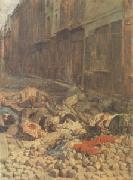 Ernest Meissonier The Barricade,Rue de la Mortellerie,June 1848 also called Menory of Civil War (mk05 oil on canvas